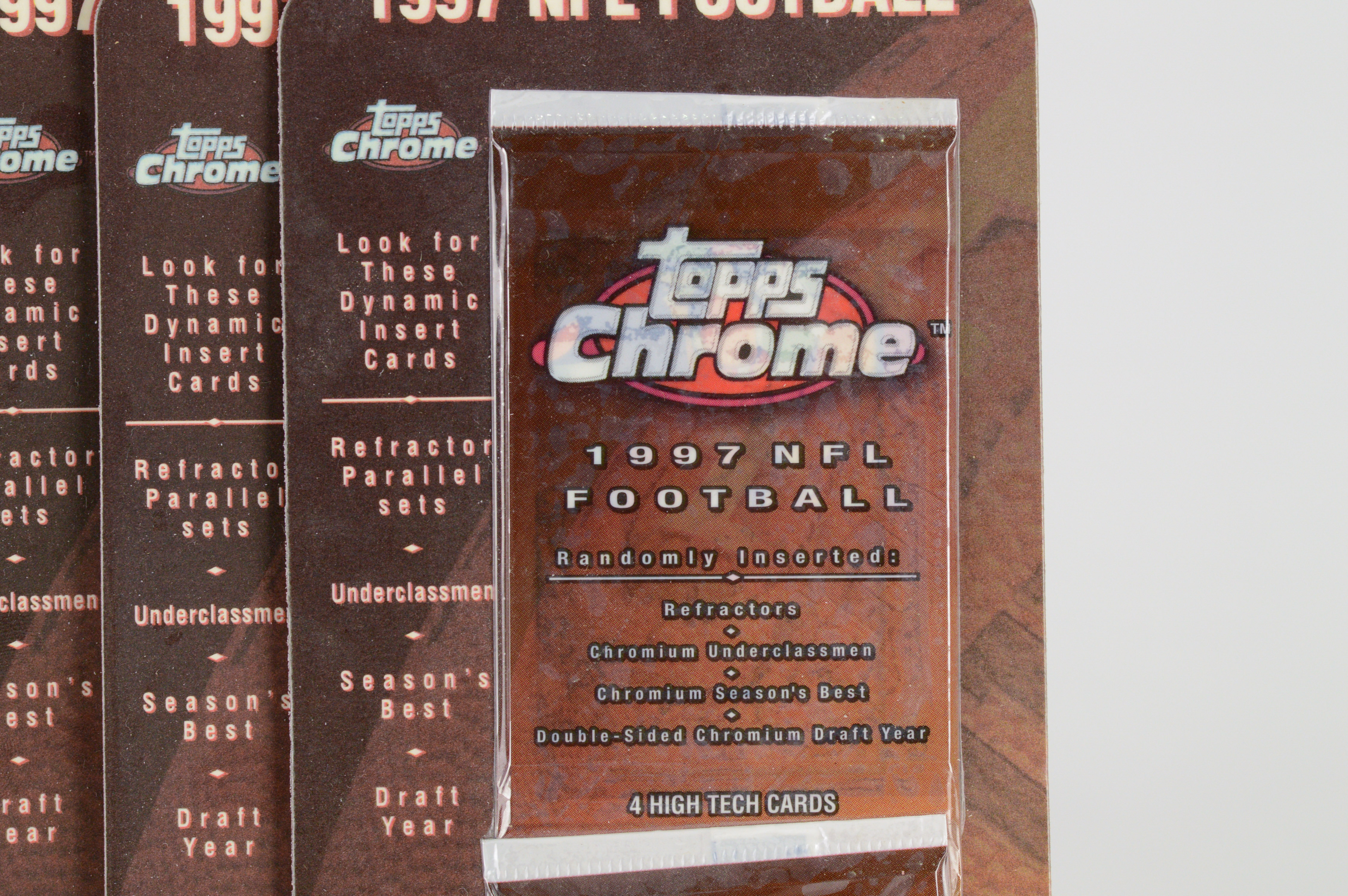 1997 Topps Chrome NFL Football Cards with Vintage New Jersey Generals Matchbook