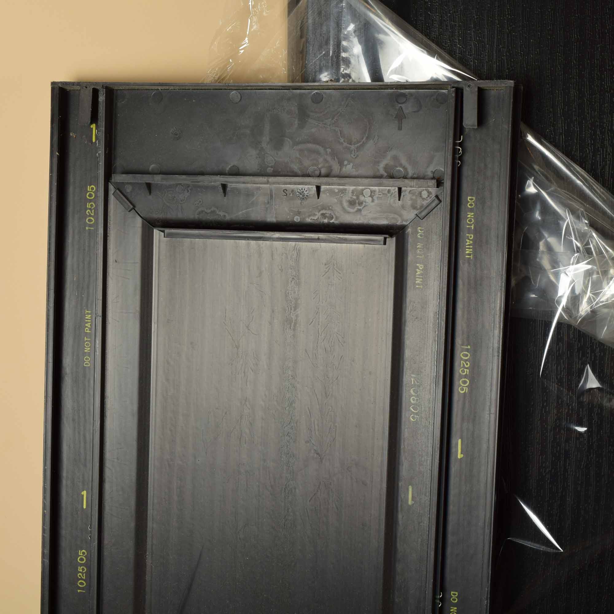 Five Pairs of Black Vinyl Raised Panel Exterior Shutters