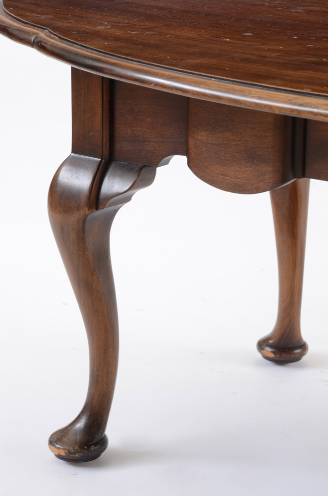 Oval Cherry Queen Anne Style Coffee Table