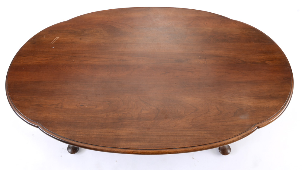 Oval Cherry Queen Anne Style Coffee Table