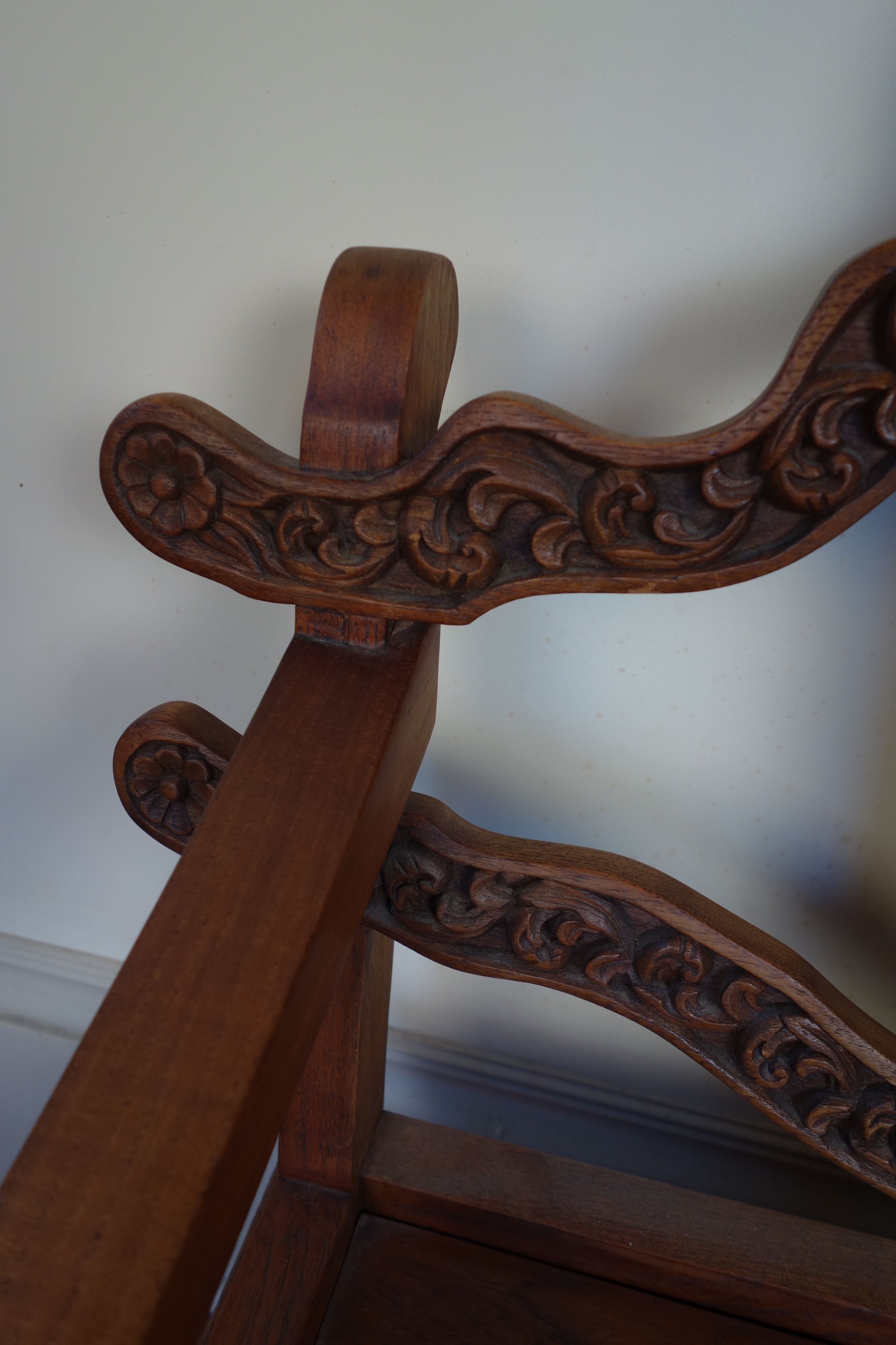 Solid Teak "Howdah" Elephant Chair circa 1950s