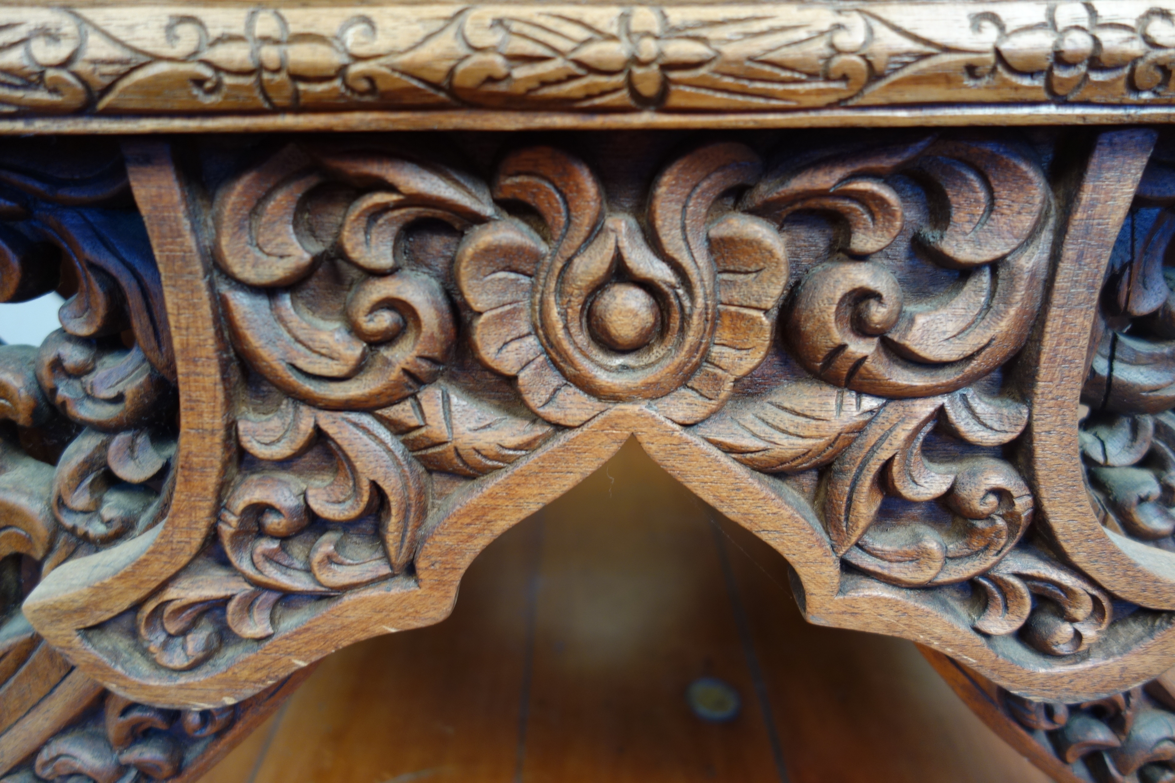 Solid Teak "Howdah" Elephant Chair circa 1950s