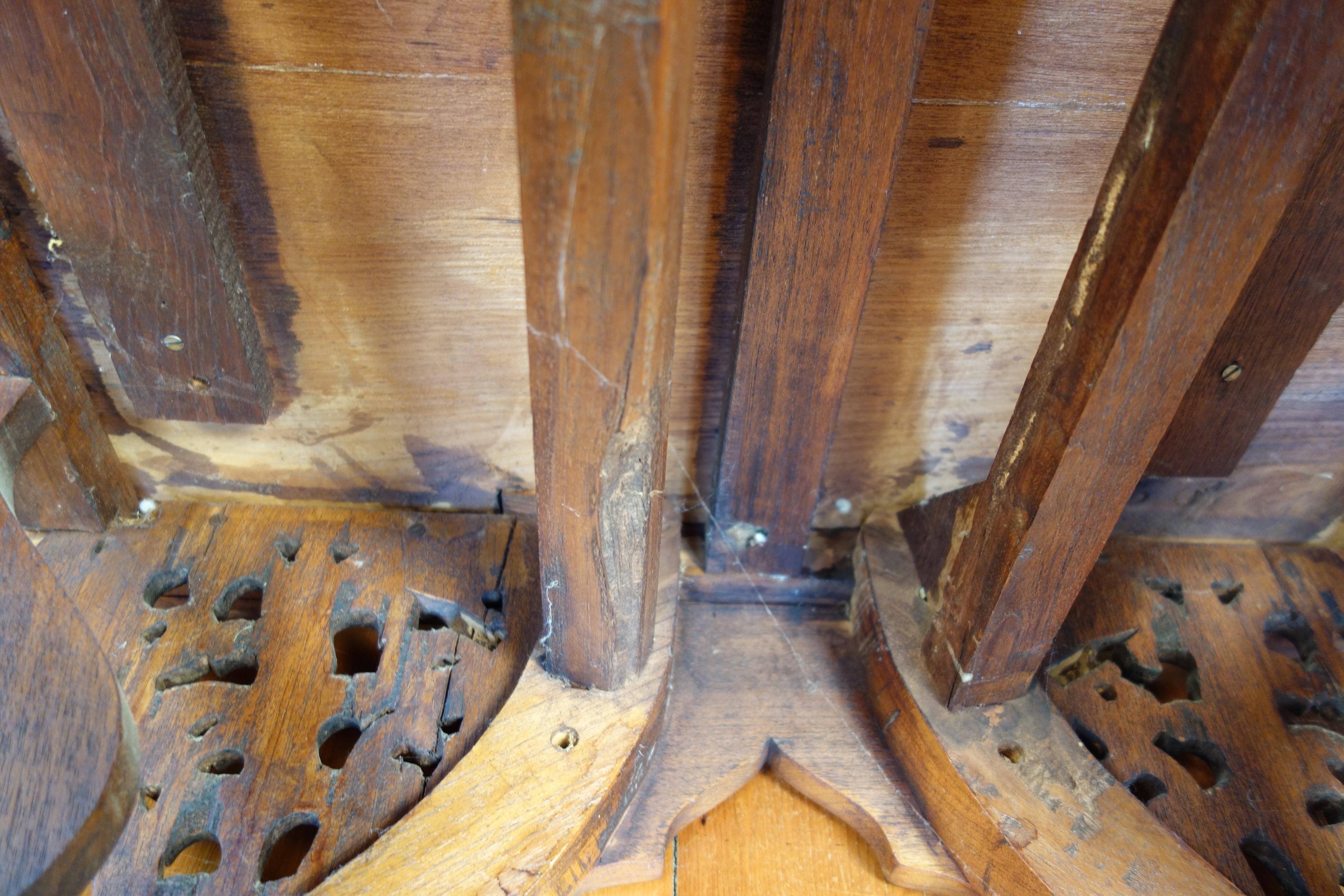Solid Teak "Howdah" Elephant Chair circa 1950s