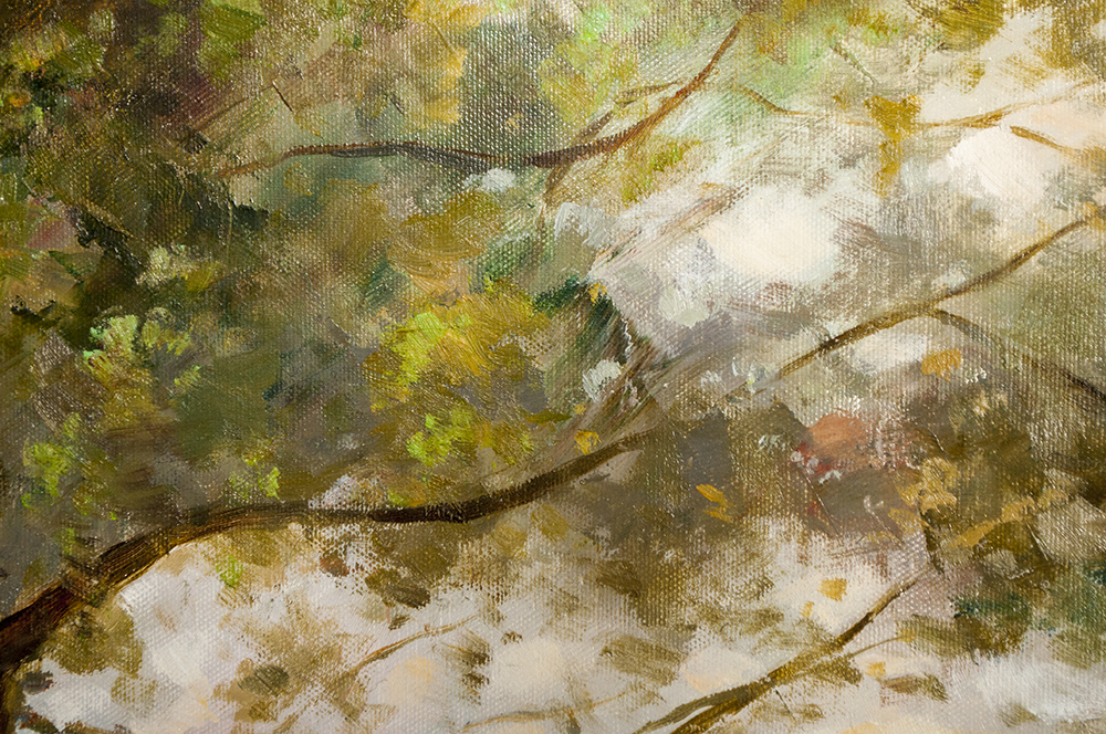 Framed  Oil on Canvas Landscape Painting by Rosell