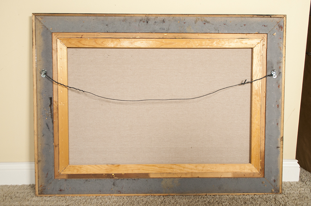 Framed  Oil on Canvas Landscape Painting by Rosell