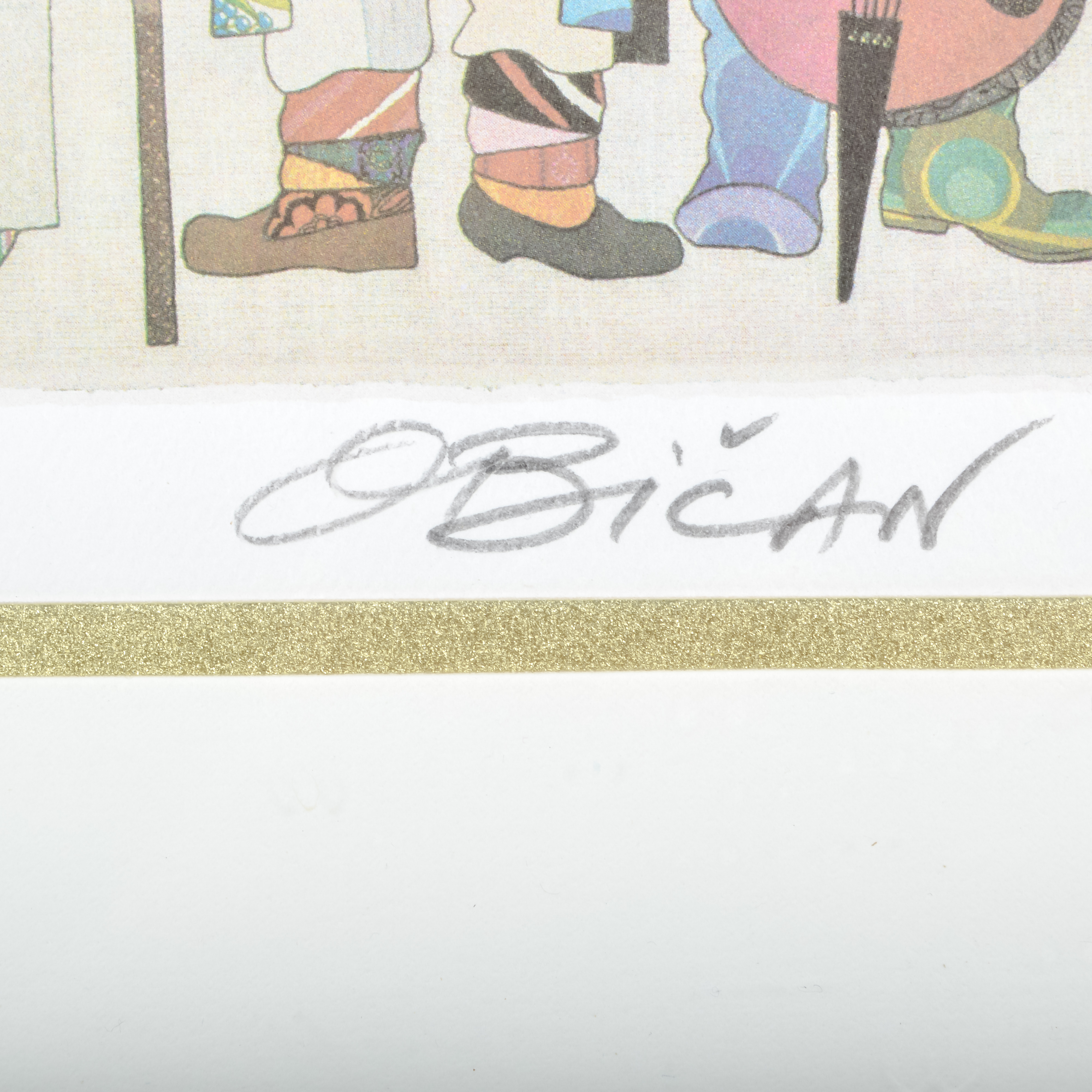 Limited Edition Signed and Framed Jovan Obican "Chuppah Wedding" Lithograph