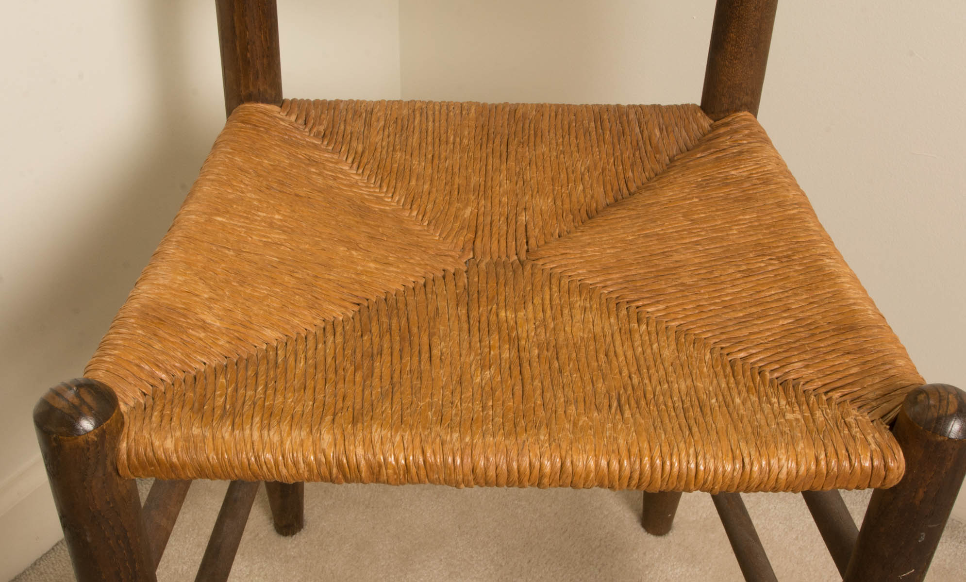 Vintage Ladderback Rush Seat Chair