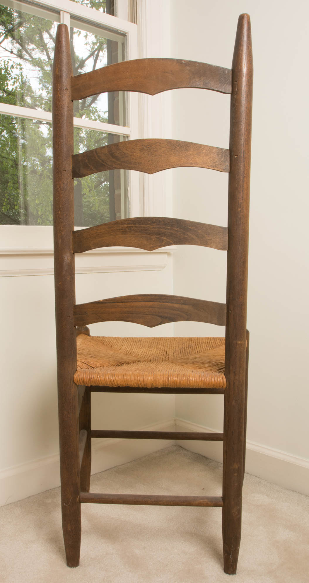 Vintage Ladderback Rush Seat Chair