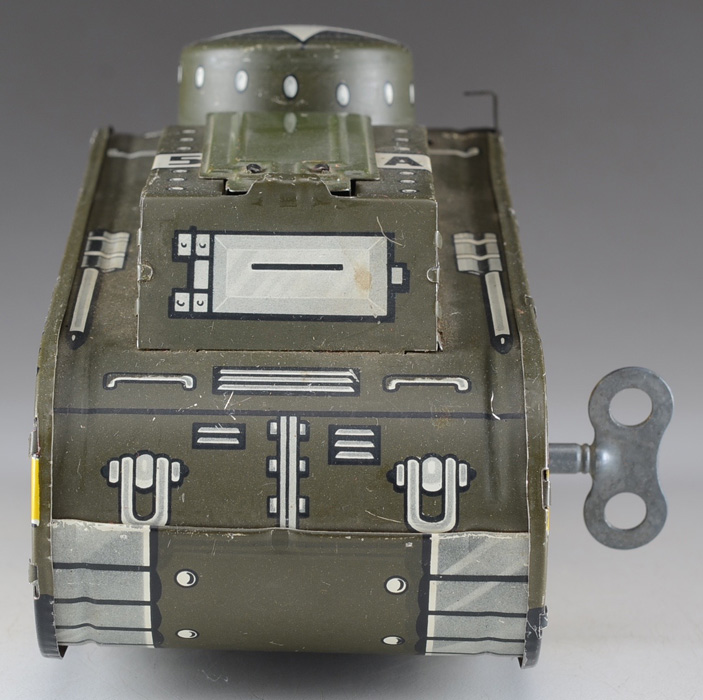 Marx Tin Toy of Doughboy Gunner in Tank
