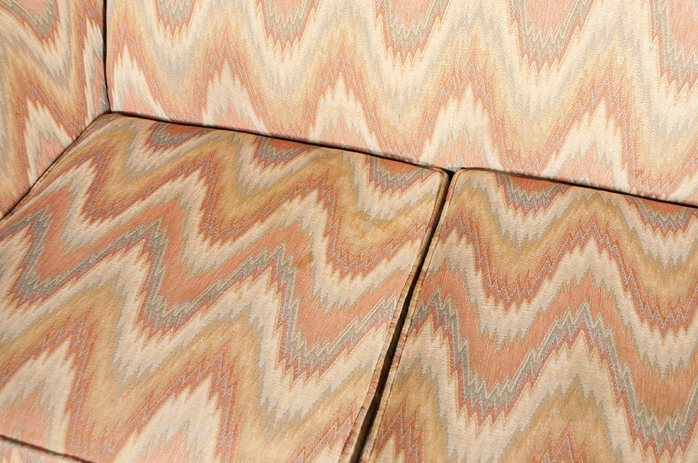 Sleeper Sofa with Microsuede Slipcover and Matching Cowhide Pillows