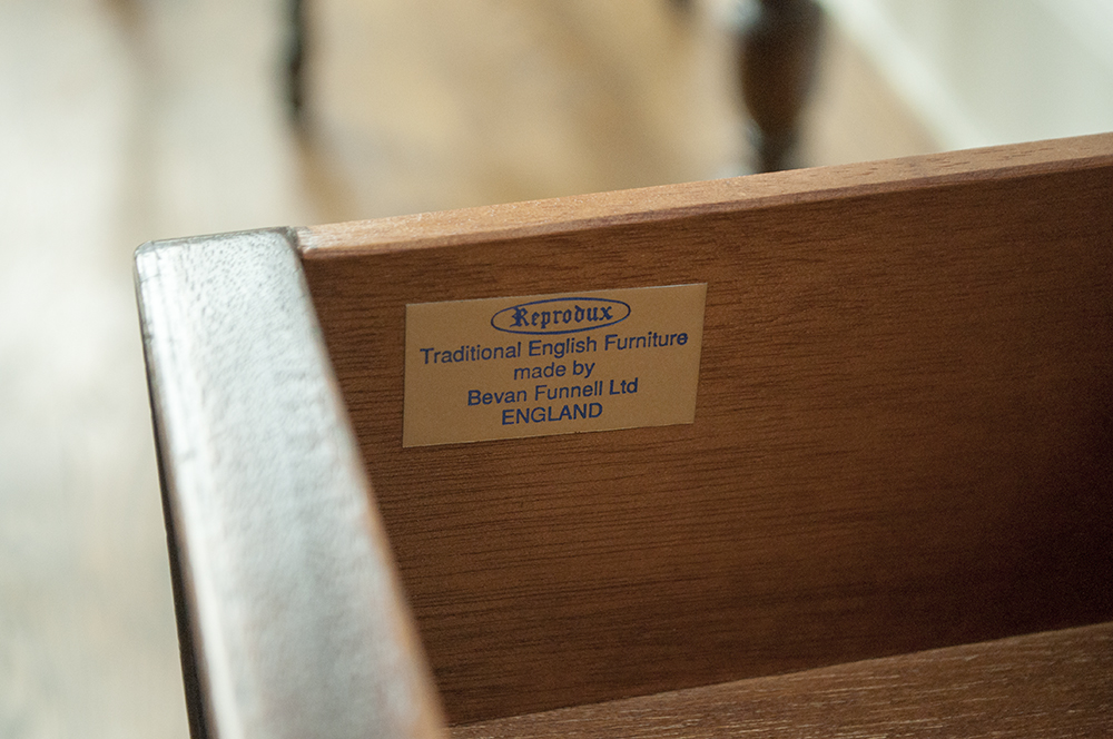 English Made Mahogany Reprodux Bevan Funnell Secretary