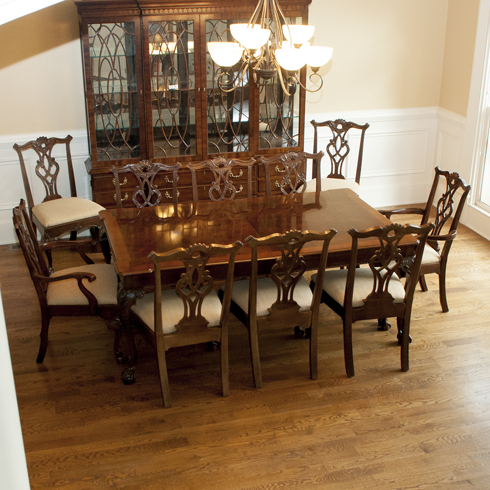 Henredon Rittenhouse Square Collection Dining Table with Matching Dining Chairs