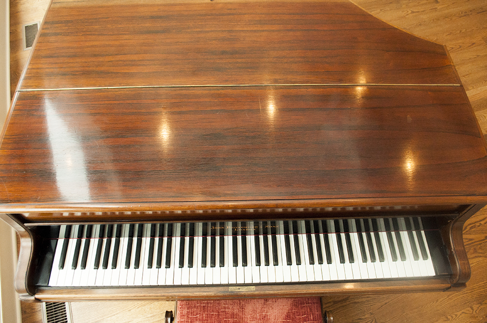 Rare 1897 Broadwood & Sons Grand Piano with Piano Bench