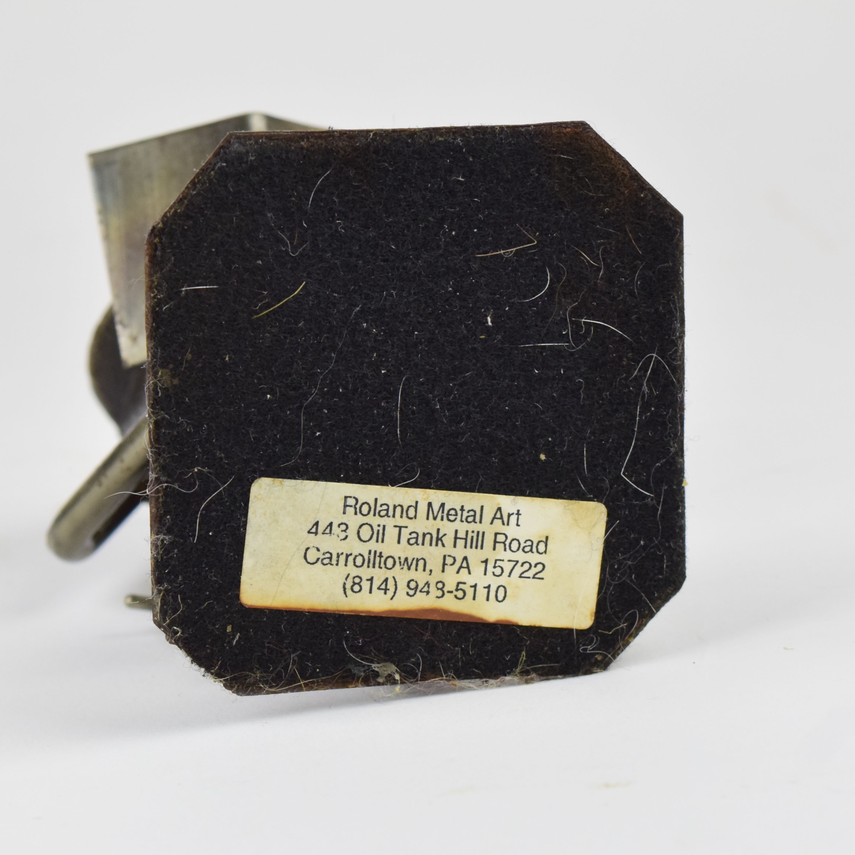 Roland Metal Art Railroad Spike Sculpture "Reader on Toilet"