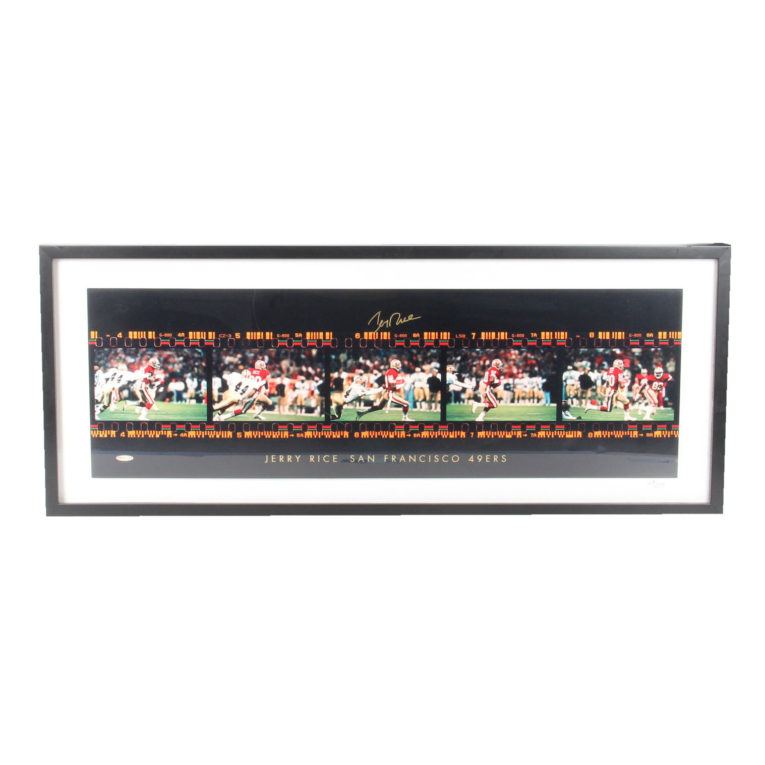 Jerry Rice Autographed Film Strip Photograph