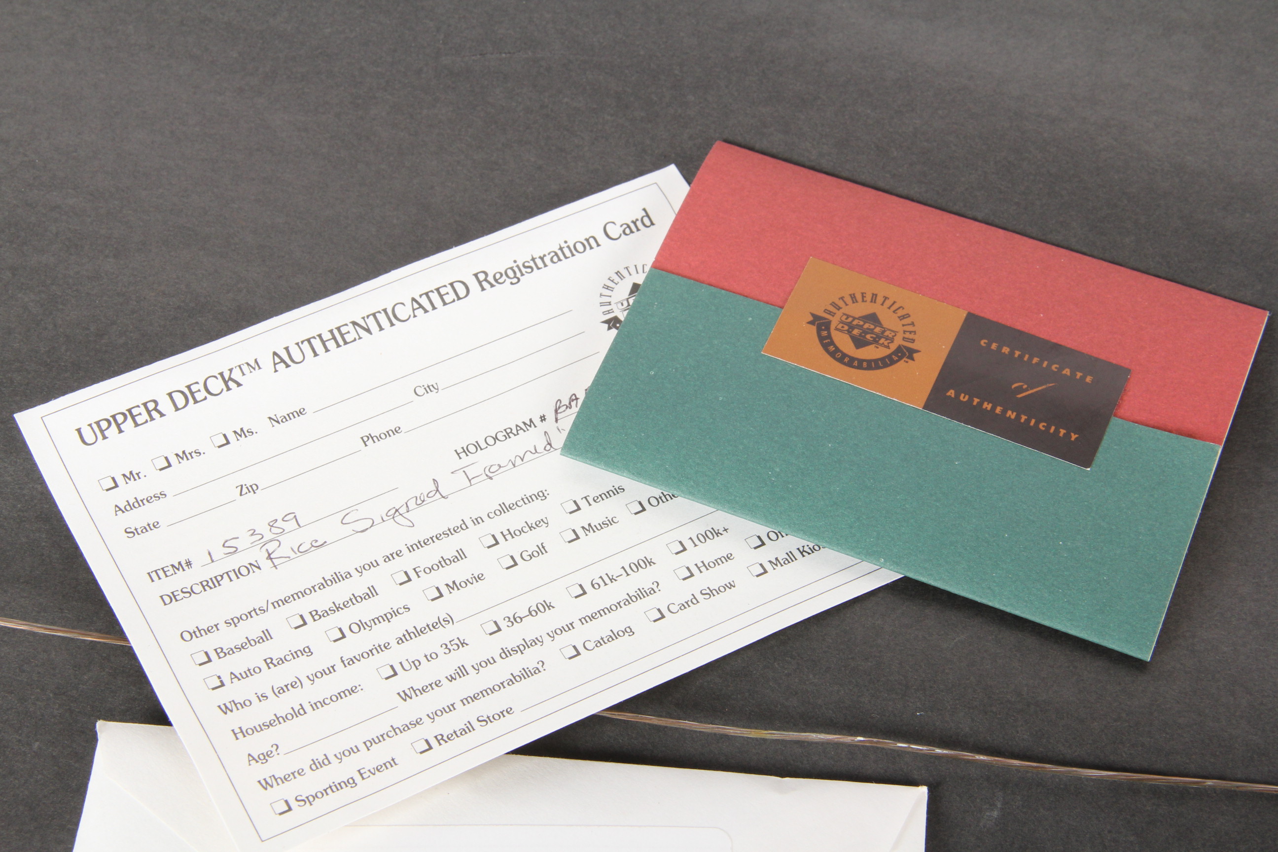 Jerry Rice Autographed Film Strip Photograph