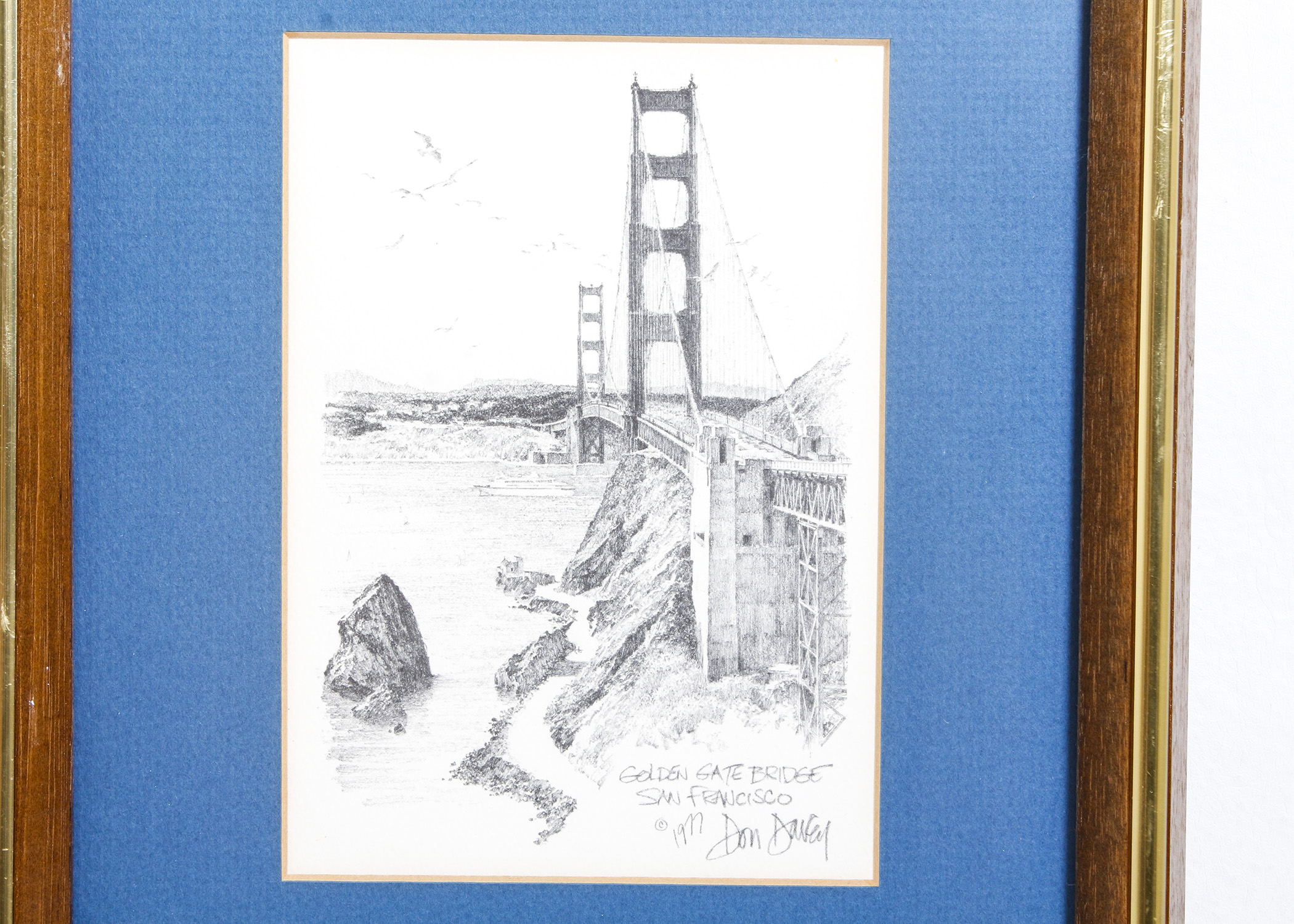 Pair of Don Davey San Francisco Pencil Drawings