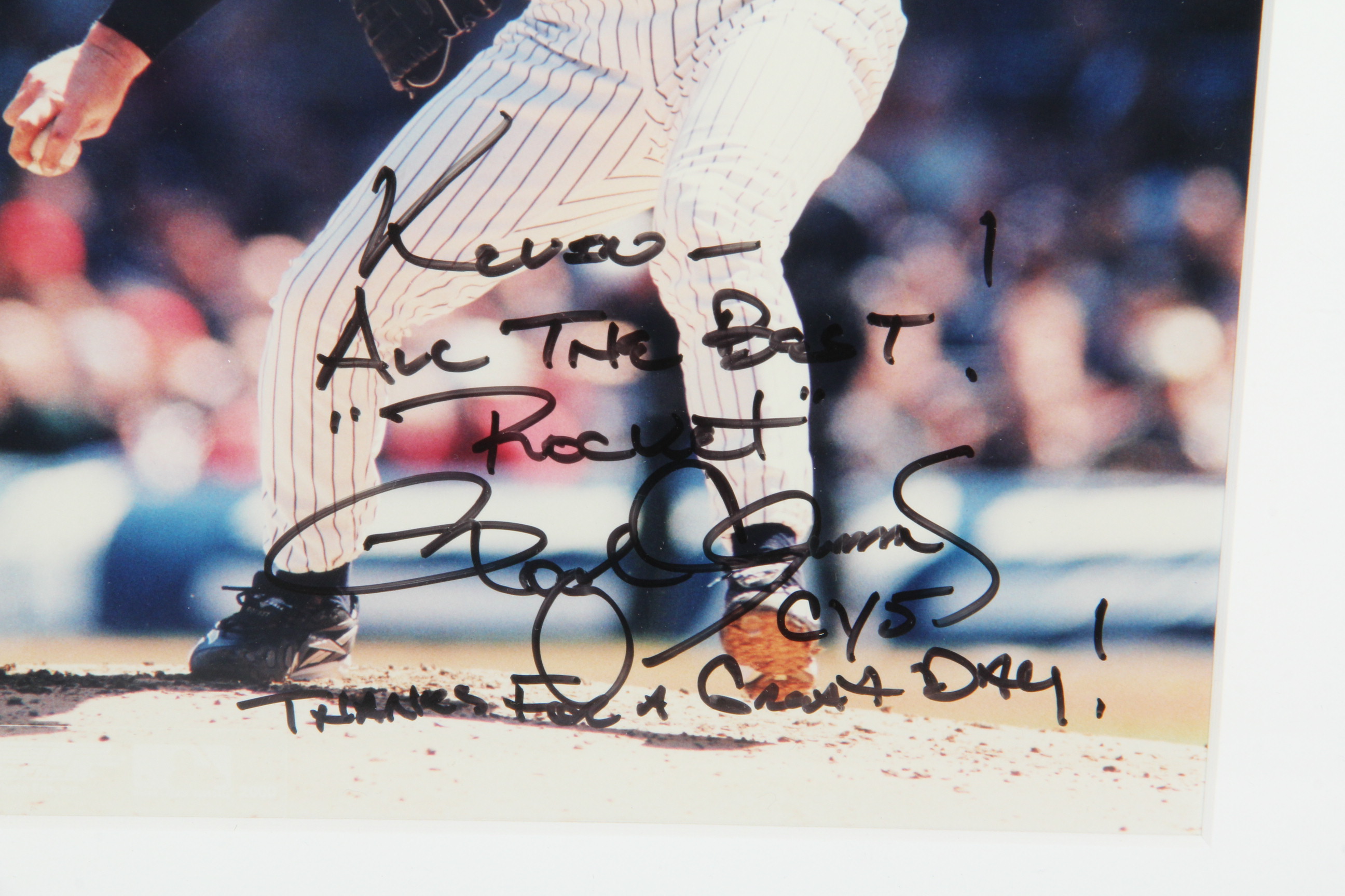 Roger Clemens Autographed Photo and Golf Score Card