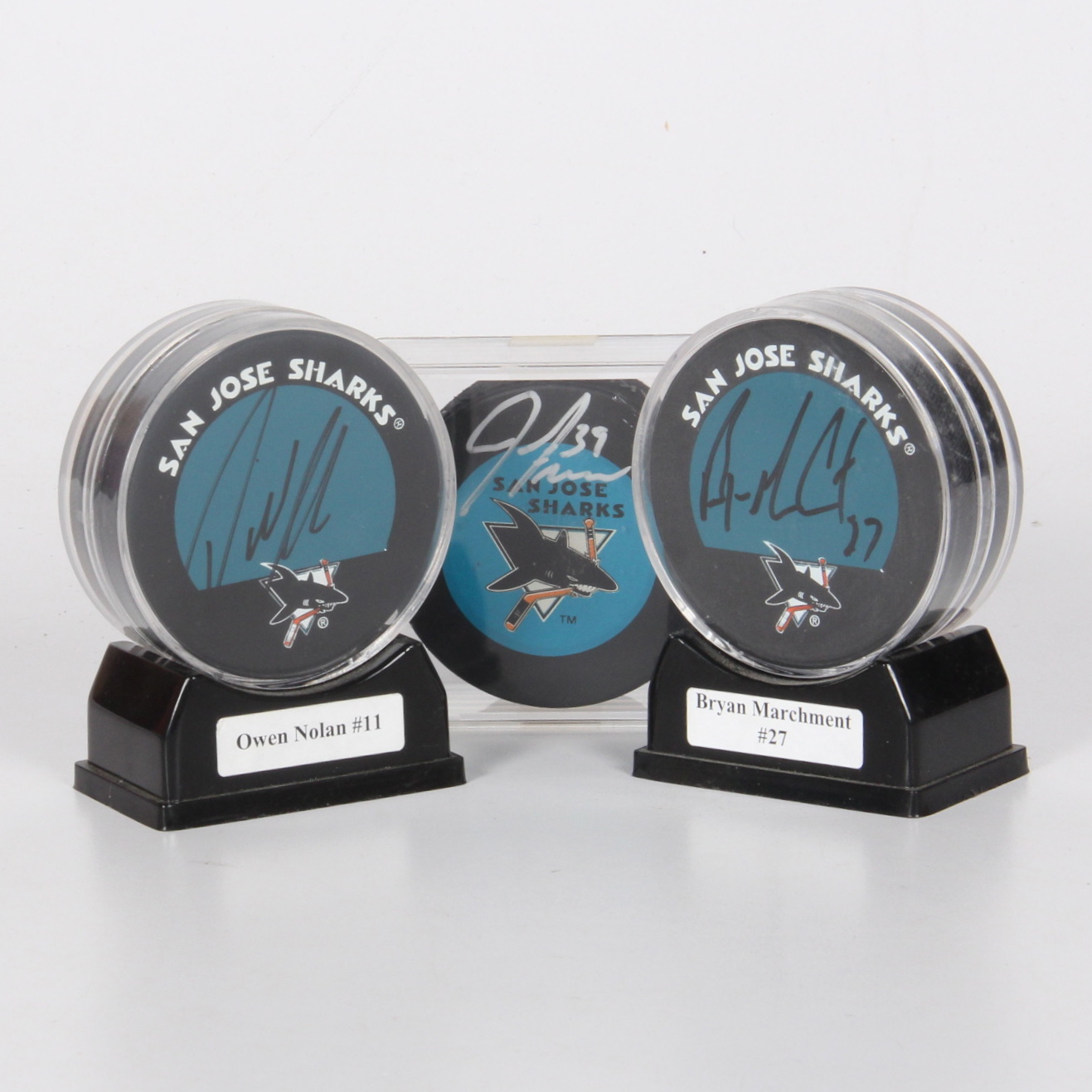 Autographed San Jose Sharks Hockey Pucks