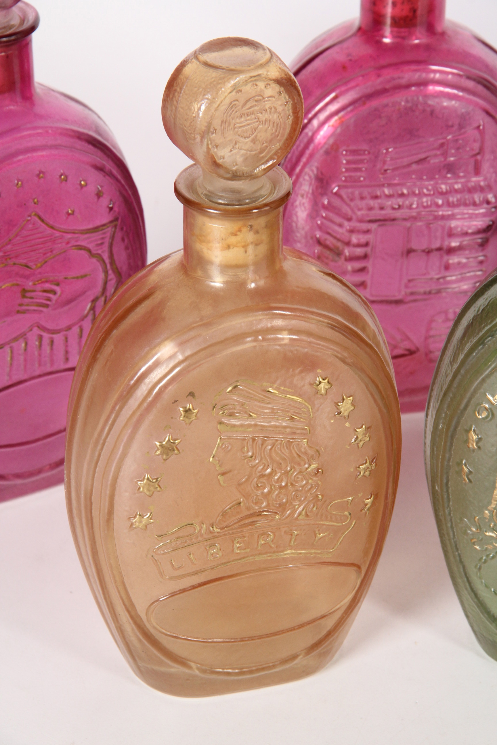 A Collection of Vintage Ezra Brooks Whiskey Decanters