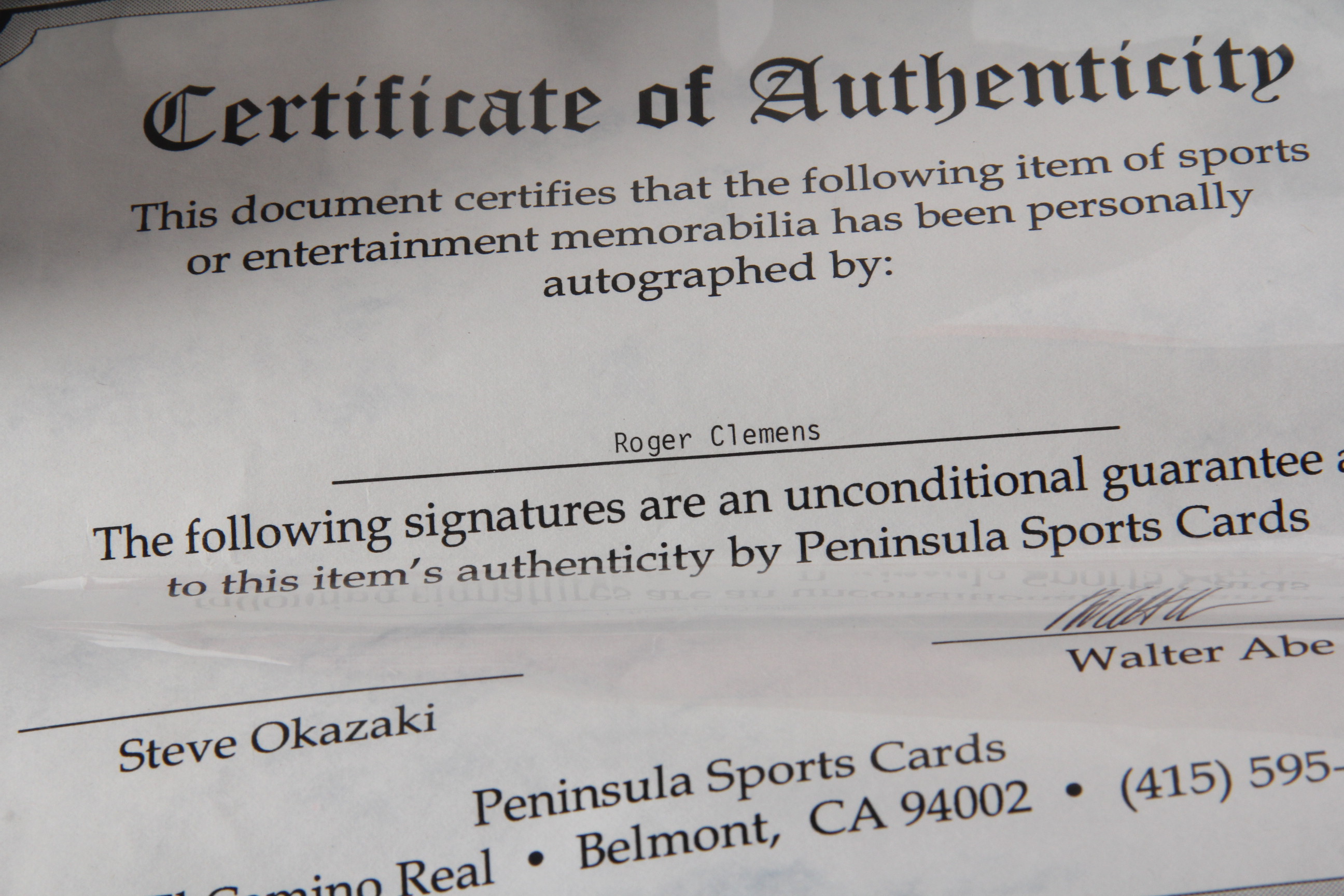 Roger Clemens Autographed Baseball Memorabilia