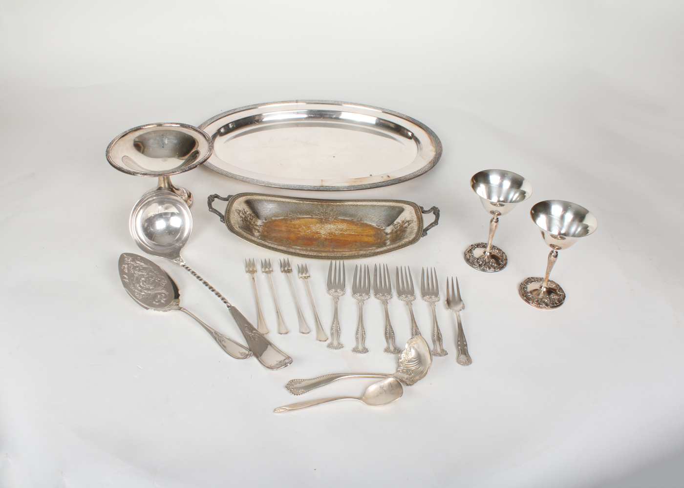 Collection of Vintage Silver Plate Serving Pieces