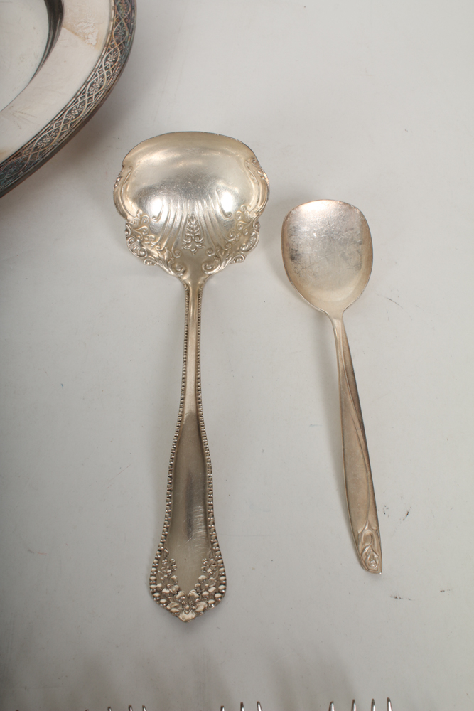 Collection of Vintage Silver Plate Serving Pieces