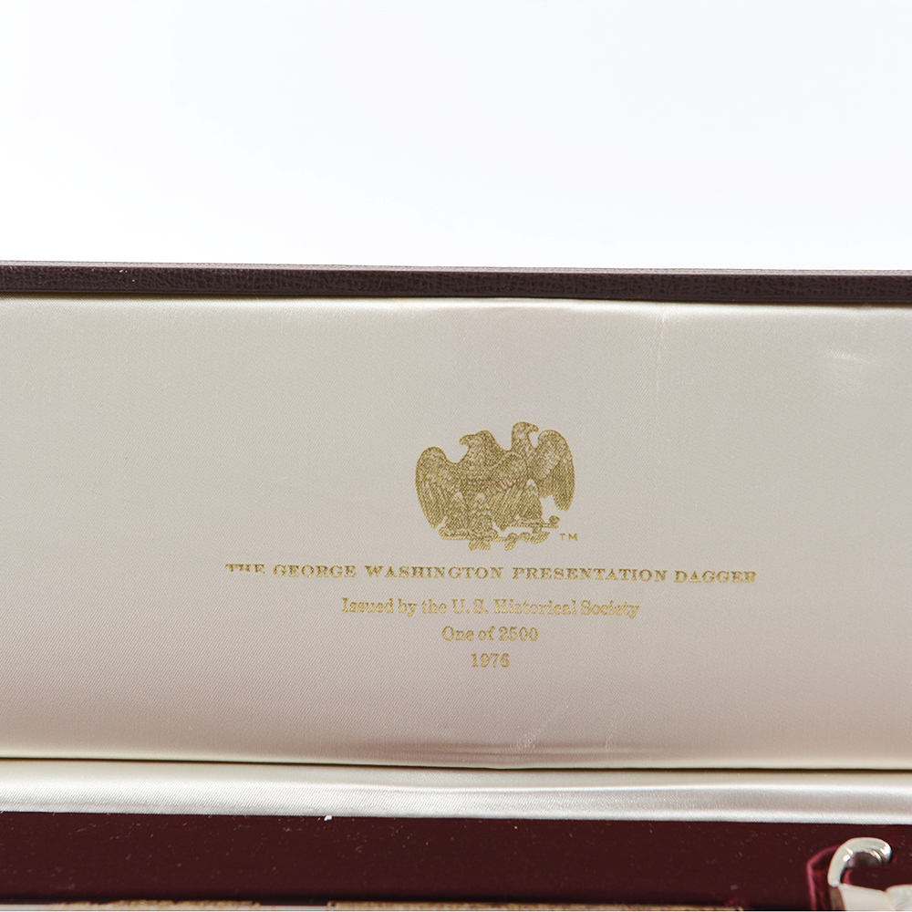 Reproduction George Washington Sterling Silver Handle Presentation Dagger by Wilkinson Sword