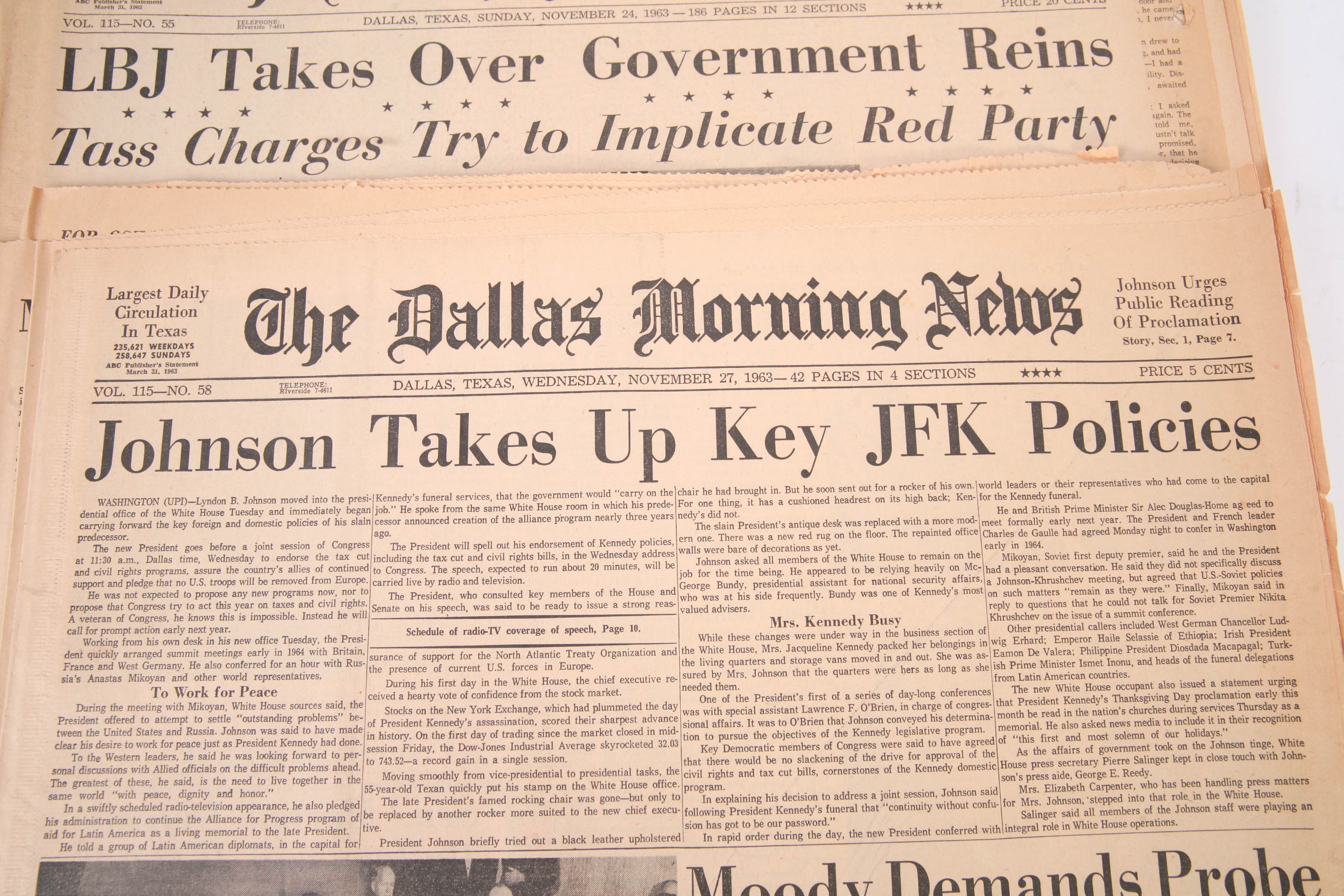 1960s Newspapers about Lyndon B. Johnson