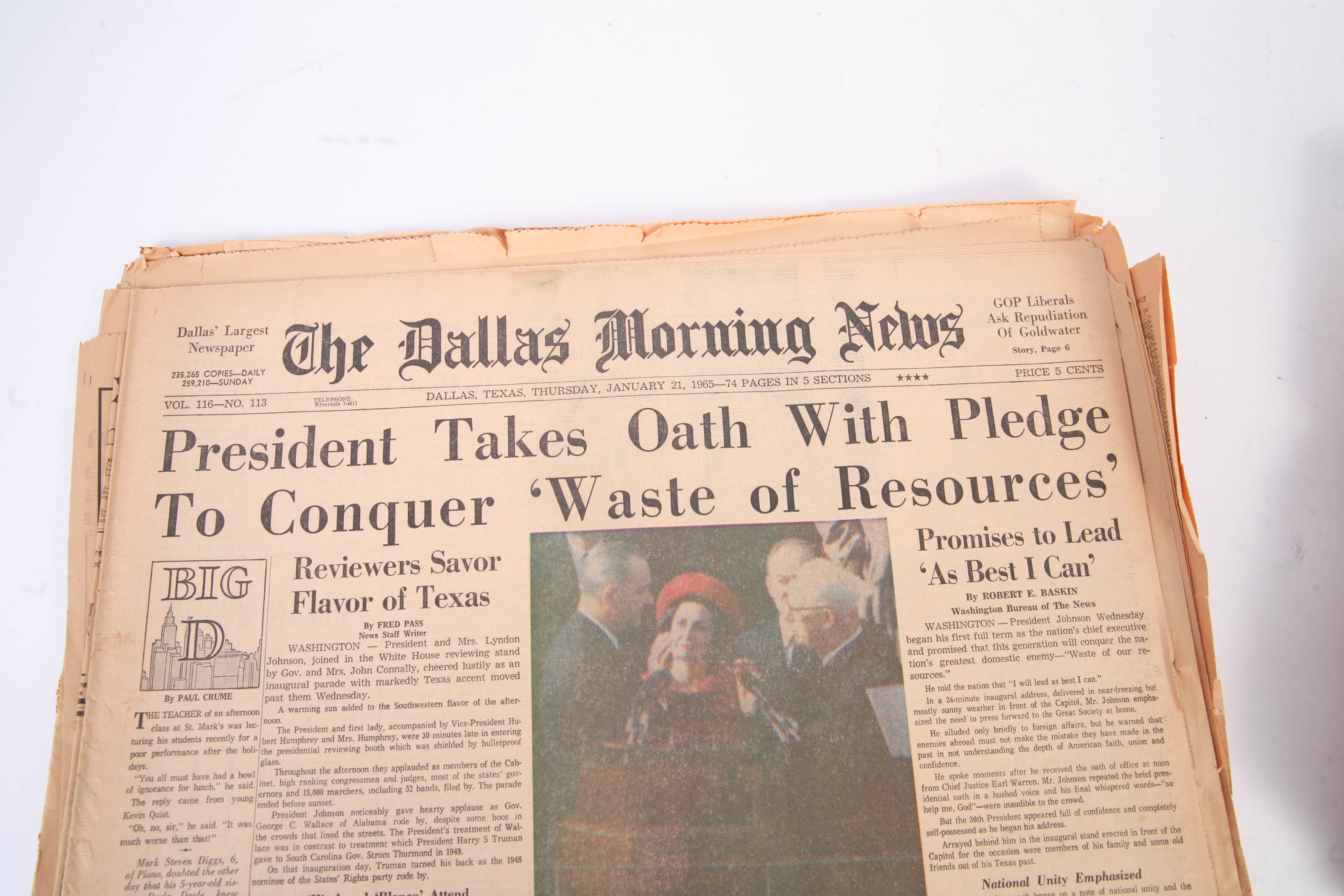 1960s Newspapers about Lyndon B. Johnson