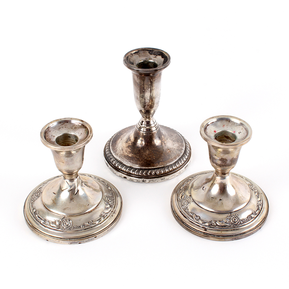 Weighted Sterling Silver Candlesticks