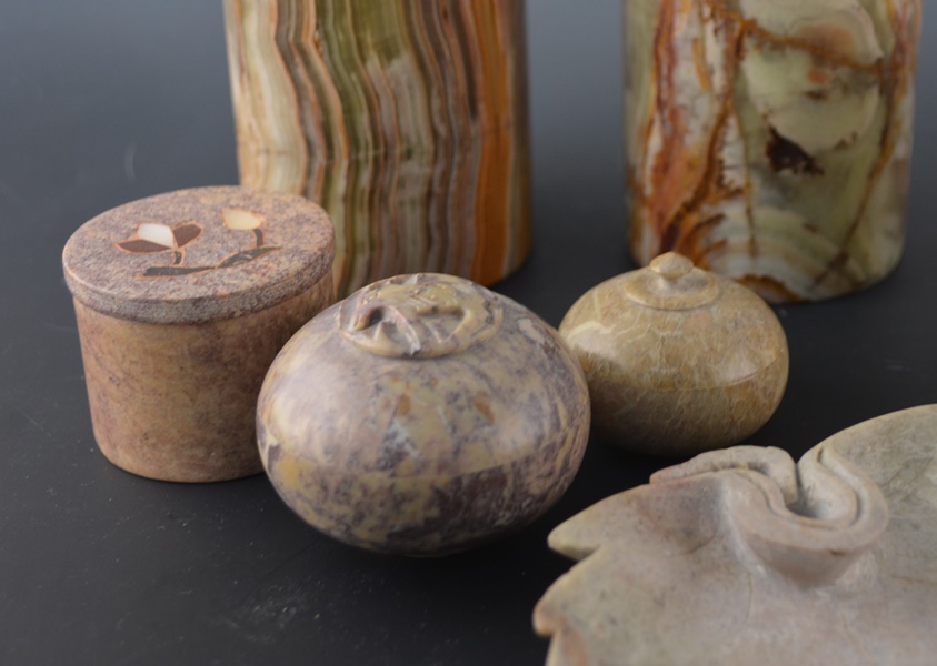 Onyx Bookends and Desk Accessories