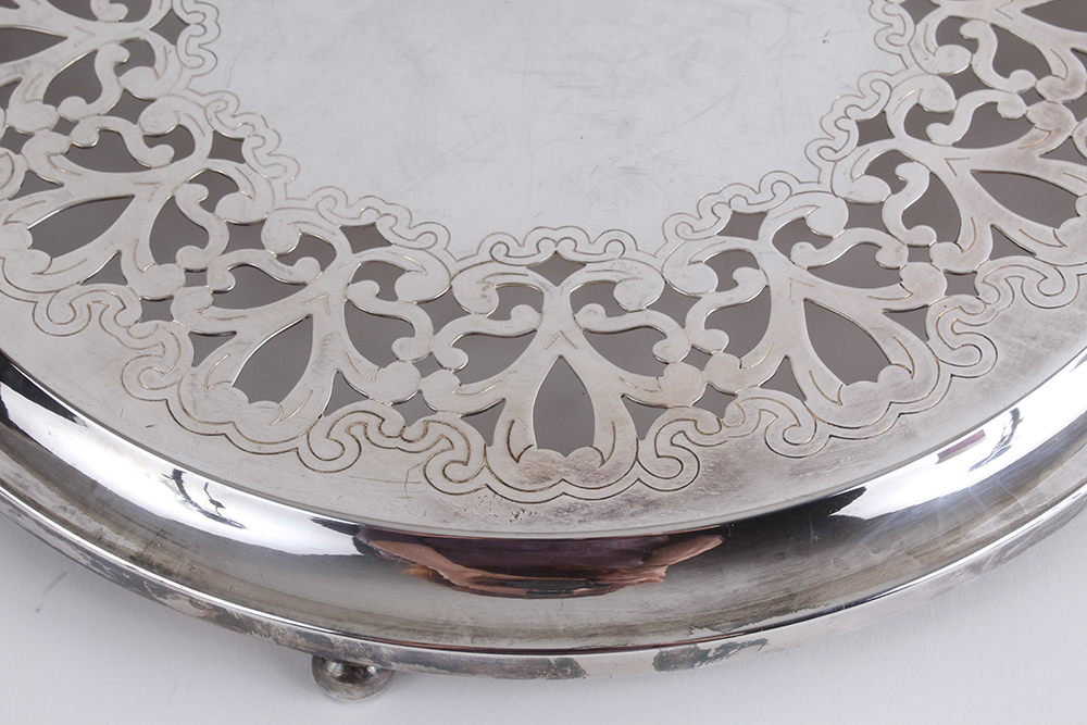 Silver Plated Footed Trays and Small Dishes