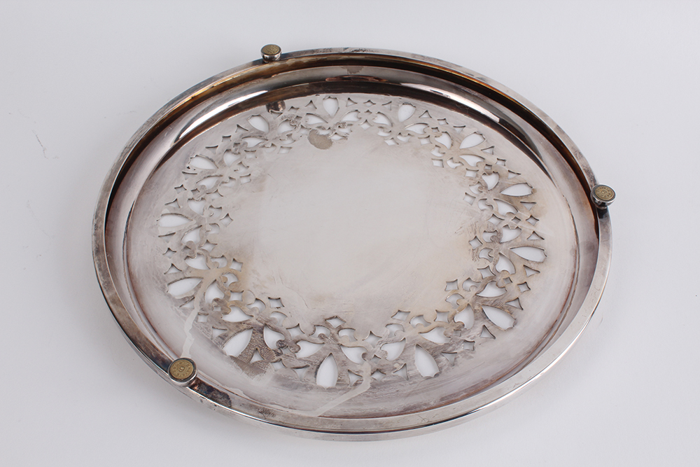 Silver Plated Footed Trays and Small Dishes