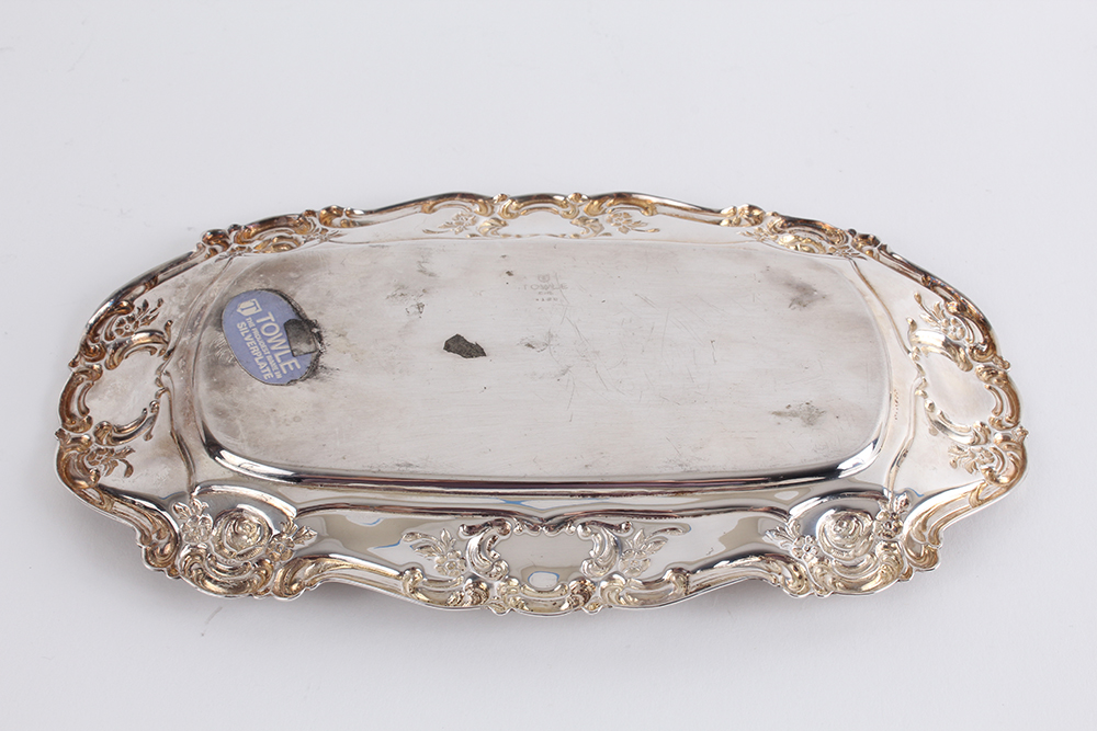 Silver Plated Footed Trays and Small Dishes