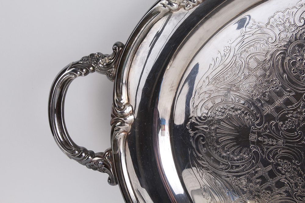 Silver Plated Platters Featuring a Large Reed & Barton