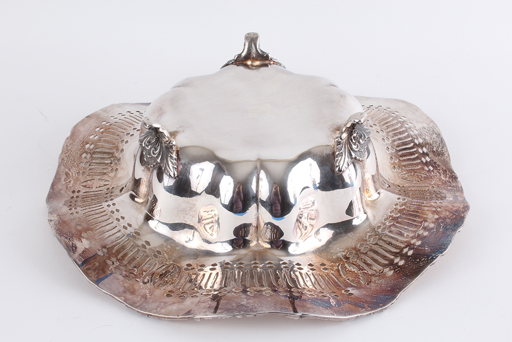 Trio of Ornate Silver Plated Serving Bowls