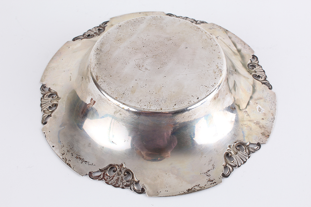 Trio of Ornate Silver Plated Serving Bowls