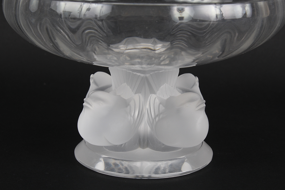 Lalique Crystal Nogent Pedestal Bowl
