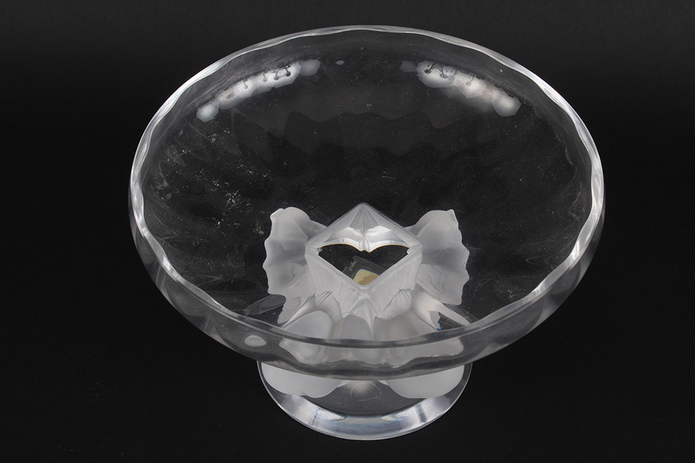 Lalique Crystal Nogent Pedestal Bowl