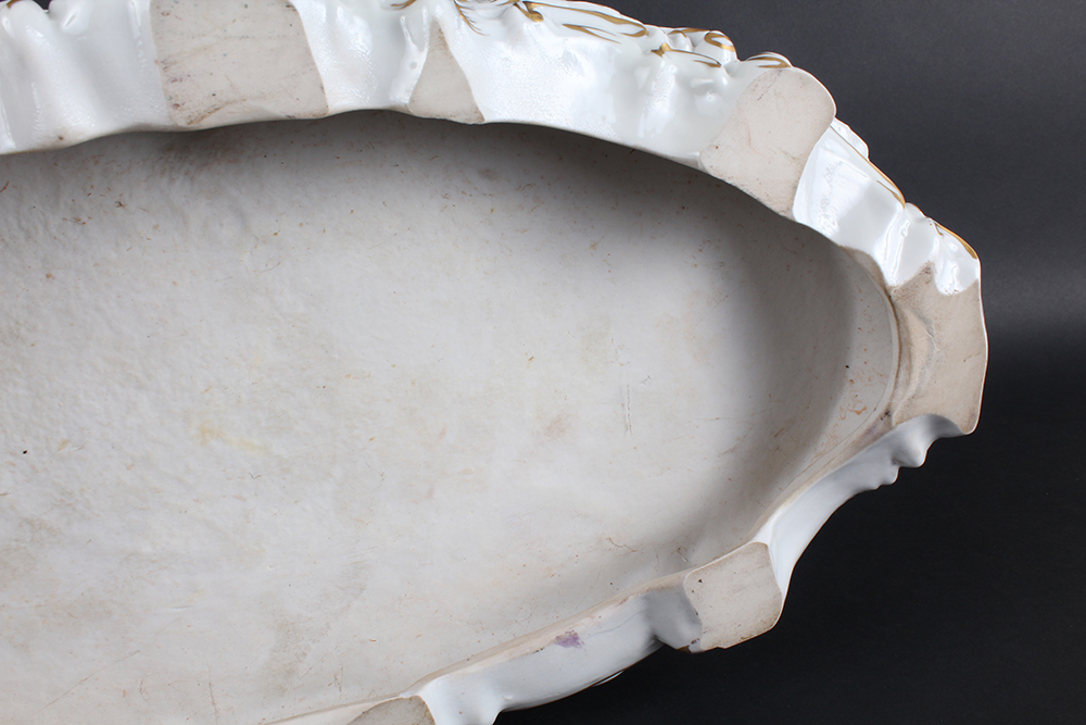 Voigt Sitzendorf Porcelain Victorian Parlor Scene