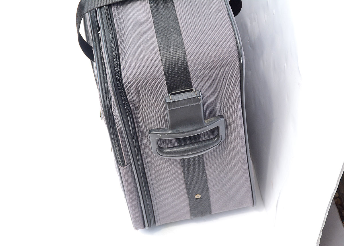 Vintage Black and Grey Members Only Suitcase