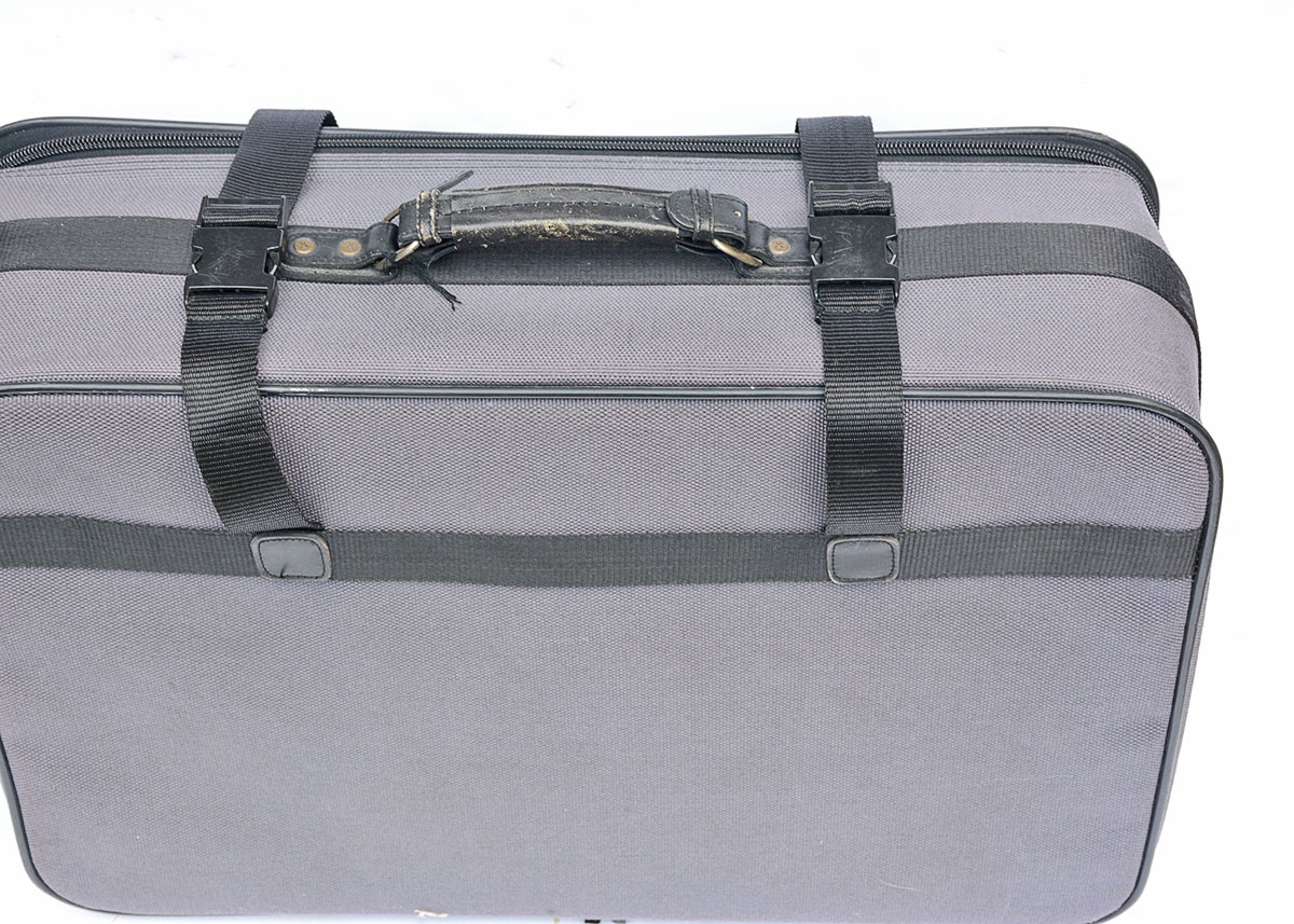 Vintage Black and Grey Members Only Suitcase