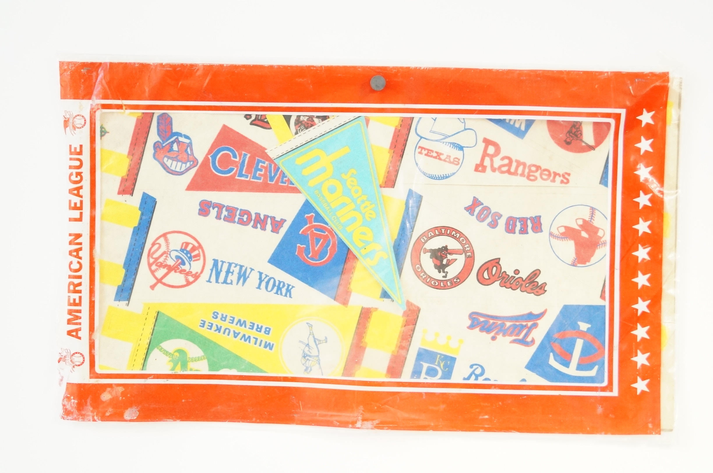 Baseball Books with Vintage Mini Pennants in Original Package