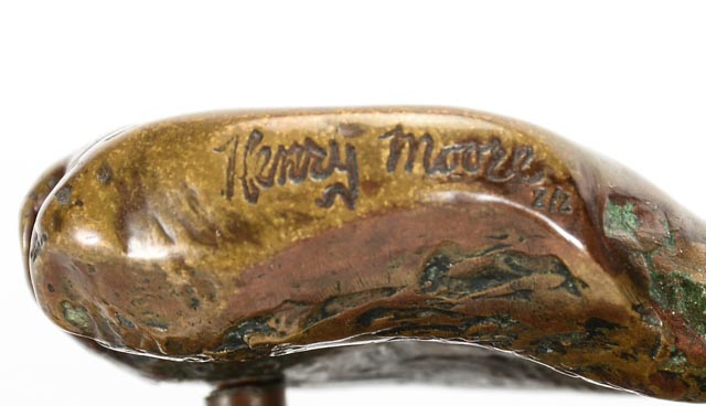 Small Bronze Sculpture After Henry Moore