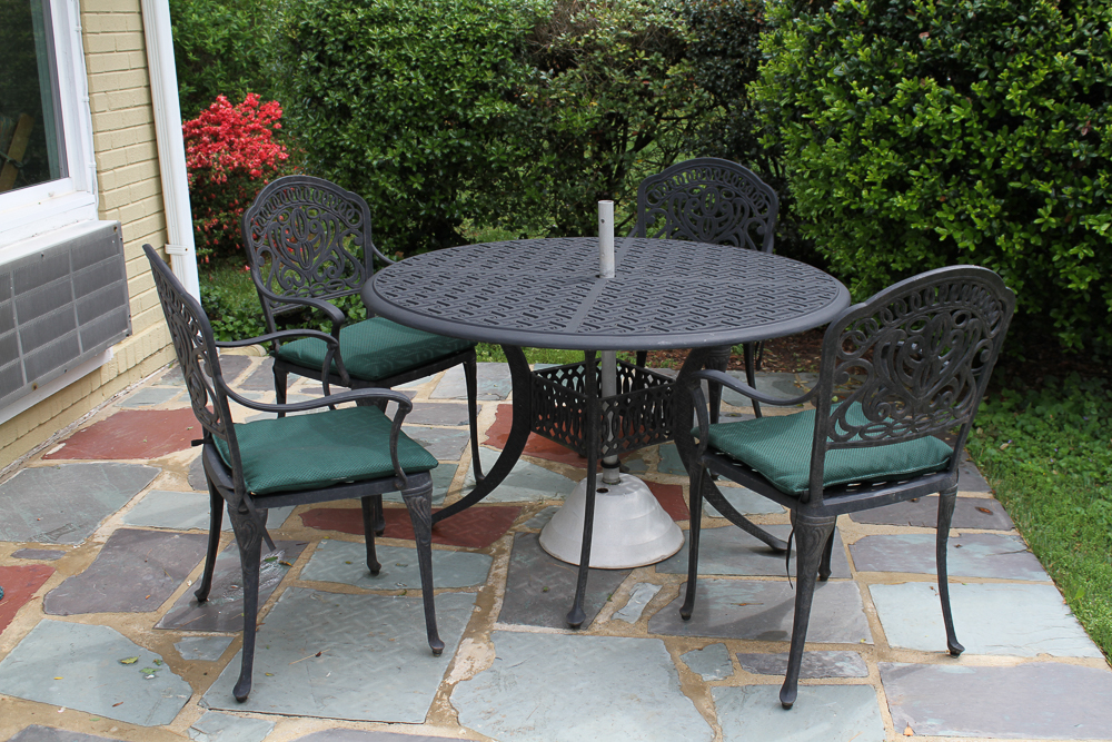 Fine Hanamint Tuscany Cast Aluminum Table and Chairs