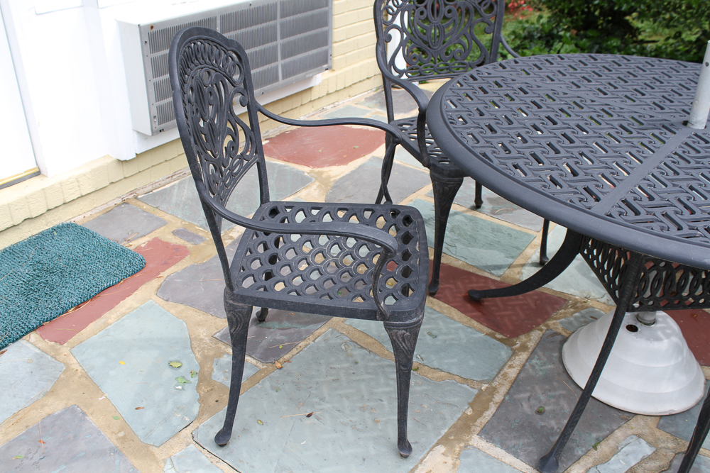 Fine Hanamint Tuscany Cast Aluminum Table and Chairs