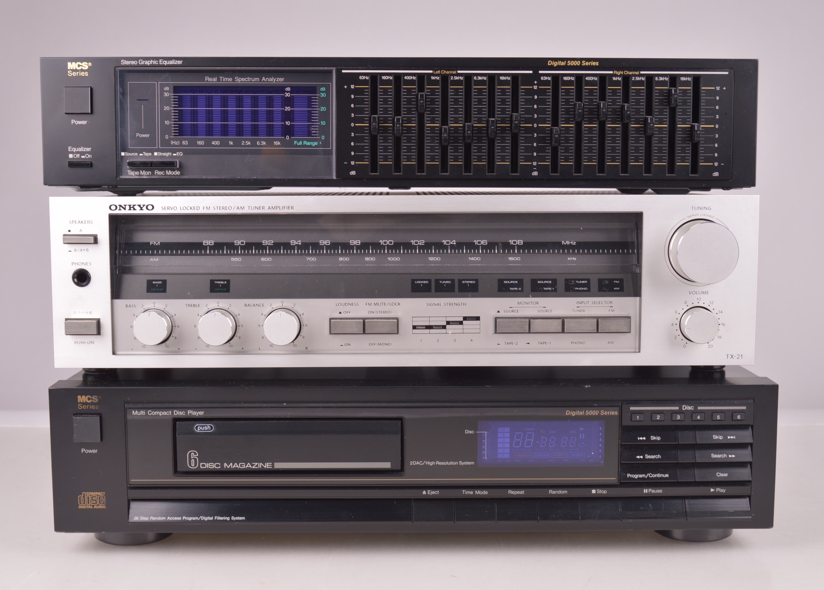MCS Series Equalizer and CD Player with an Onkyo Amplifier
