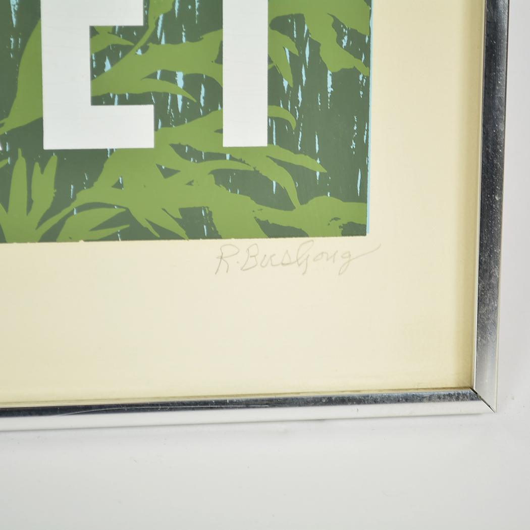 Robert Bushong (1922 - 1995) Signed Limited Edition Nantucket "Summer" Silkscreen