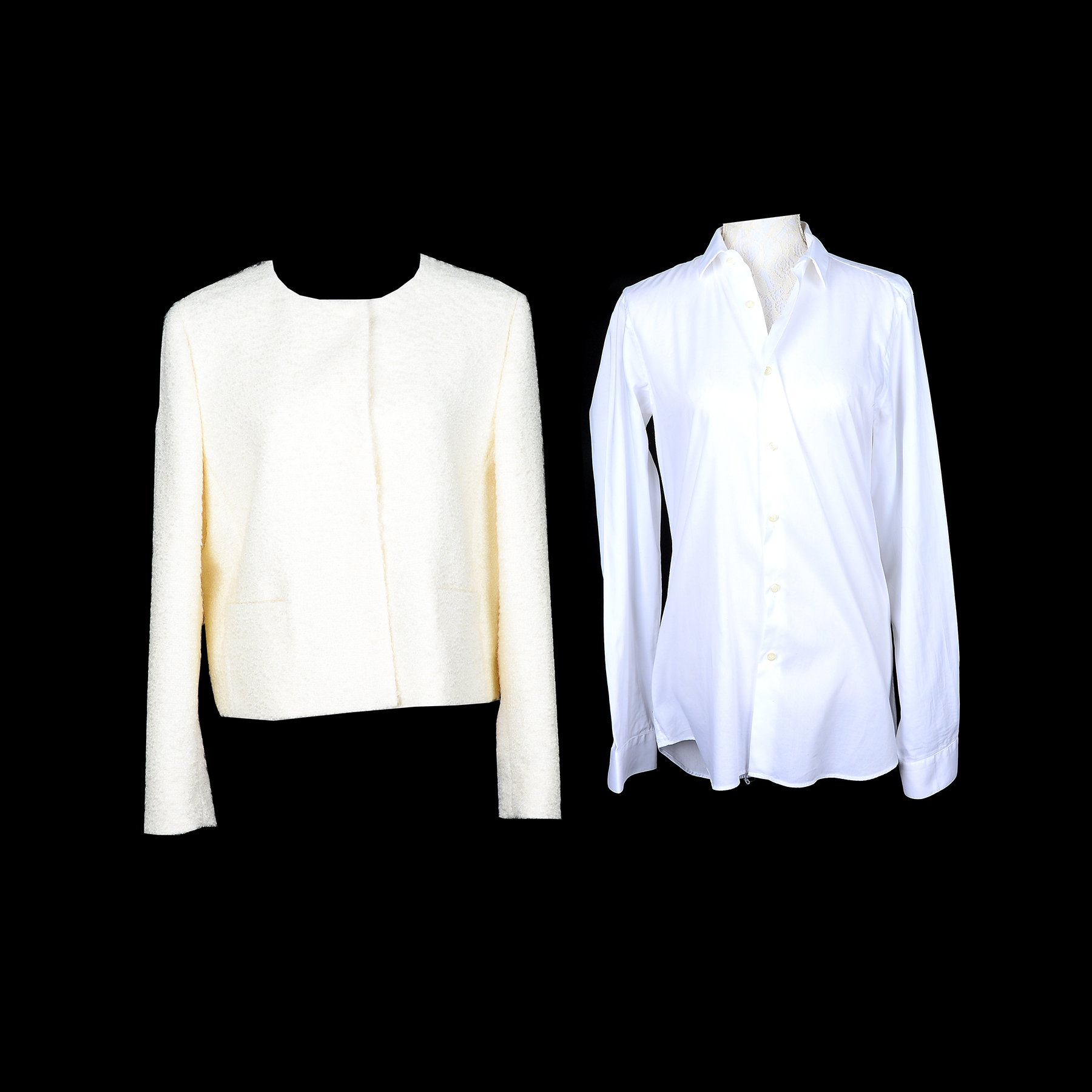 Prada Sweater and Button Down Blouse